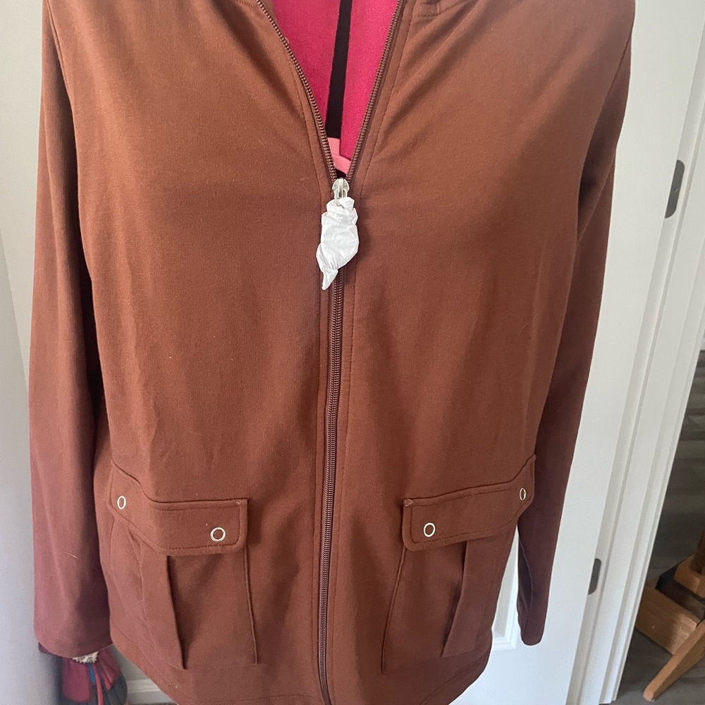 Sport Savvy French Terry Zip Up Hoodie NWOT